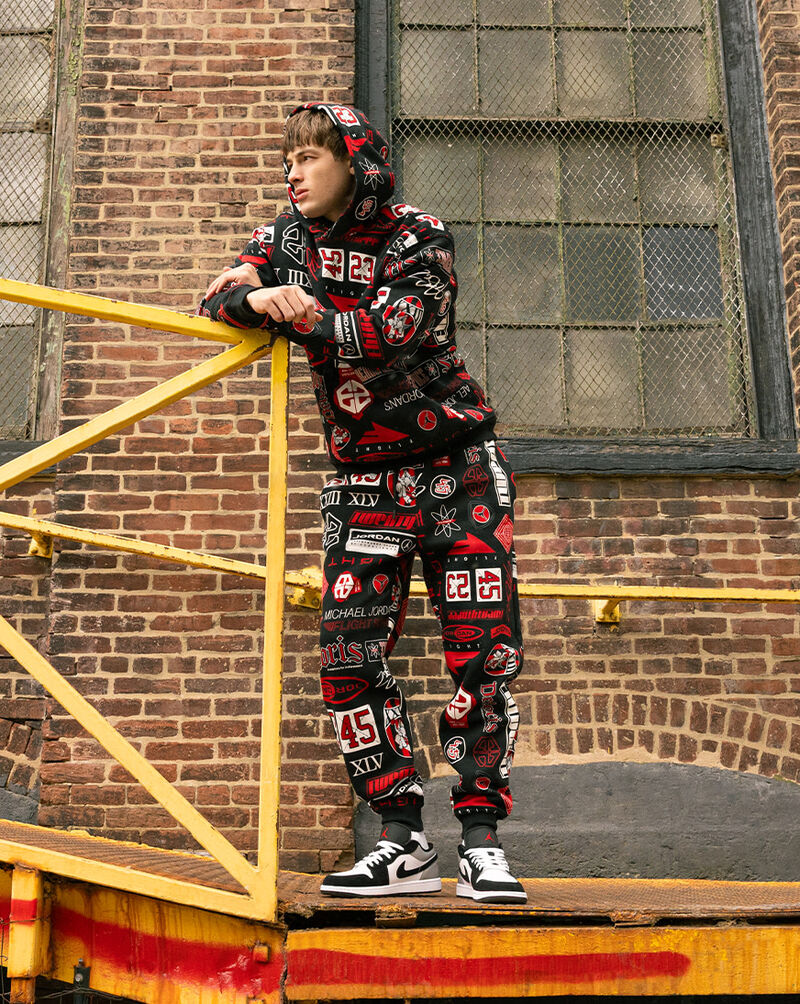 Jordan Brooklyn Essentials AOP Logo Pants HM7257-010 Multi 5