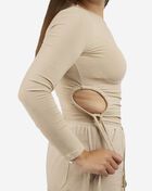 Side Ruched Long Sleeve Crop Top
