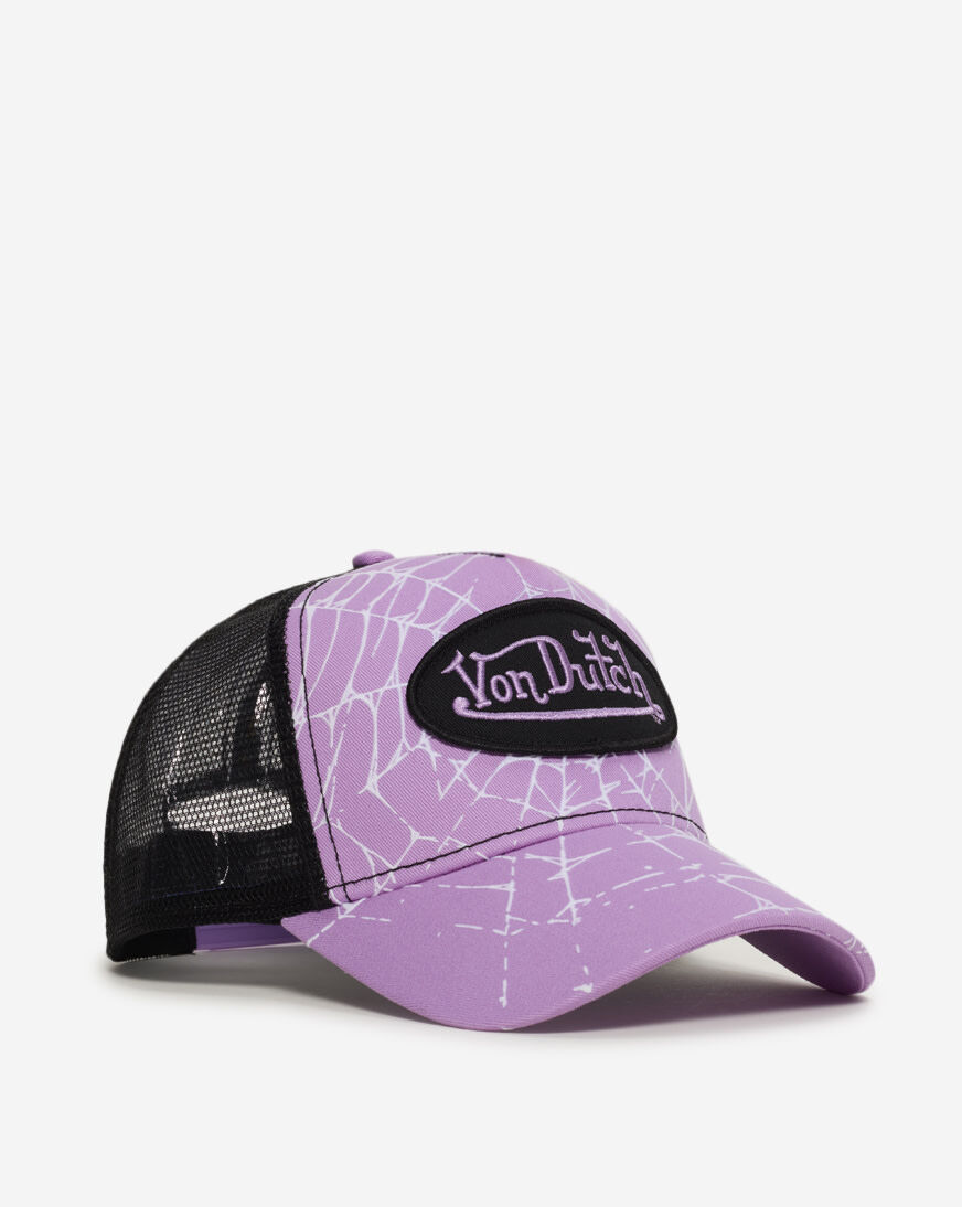 Shop Von Dutch Eye Spider Trucker Hat VDHH0078-LILAC-ICE purple