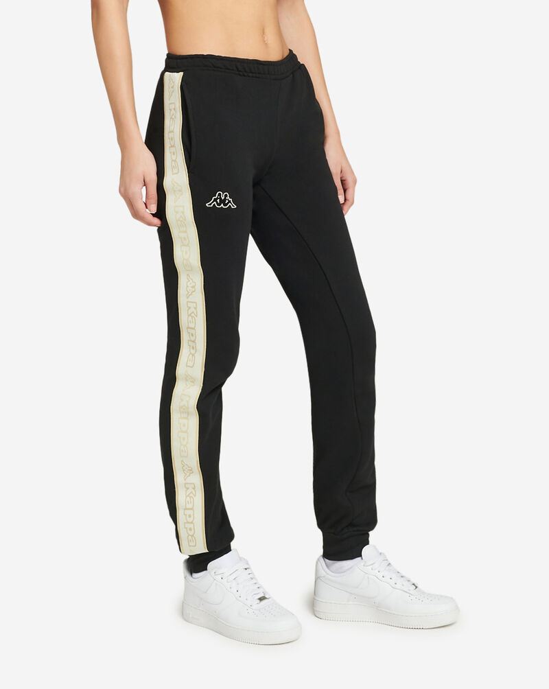 Kappa Logo Tape Edda Fleece Pants 381E75W-A11 Black 2