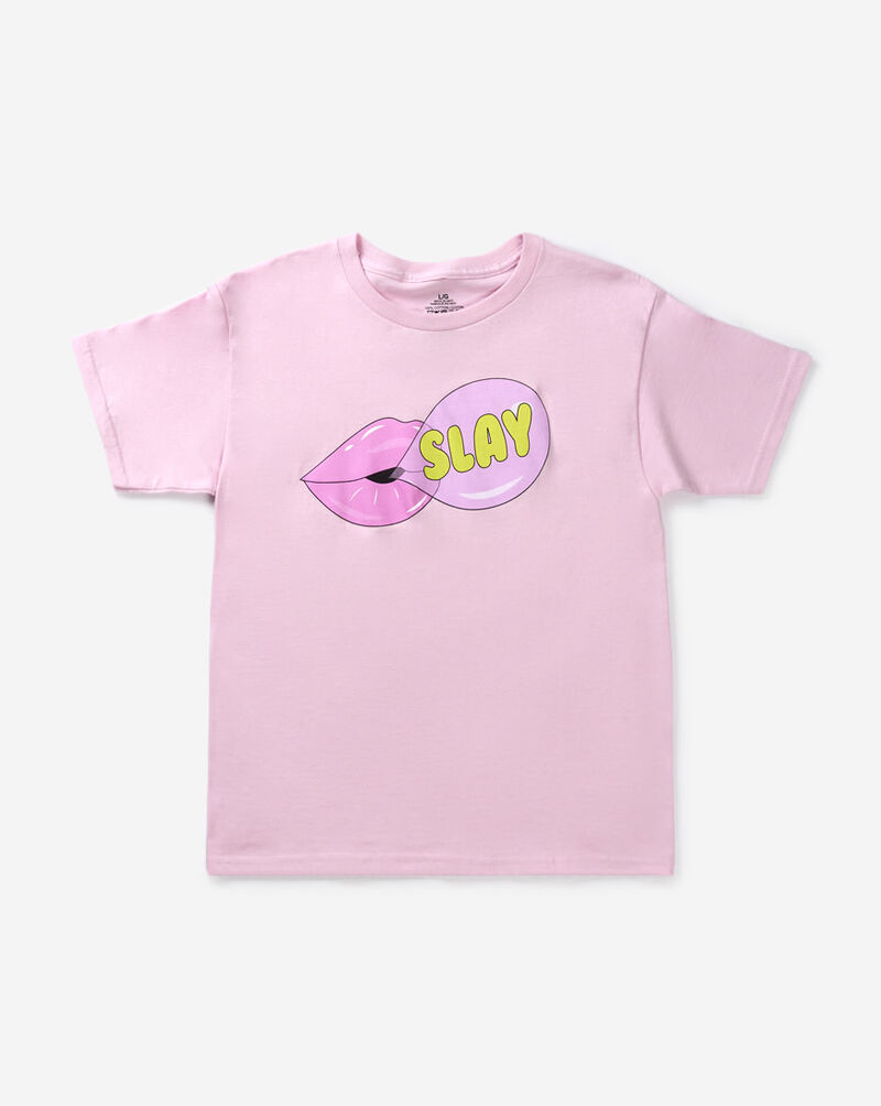Graphic Tees Kids' Slay Bubble Gum Tee FTT9100YB Pink 1