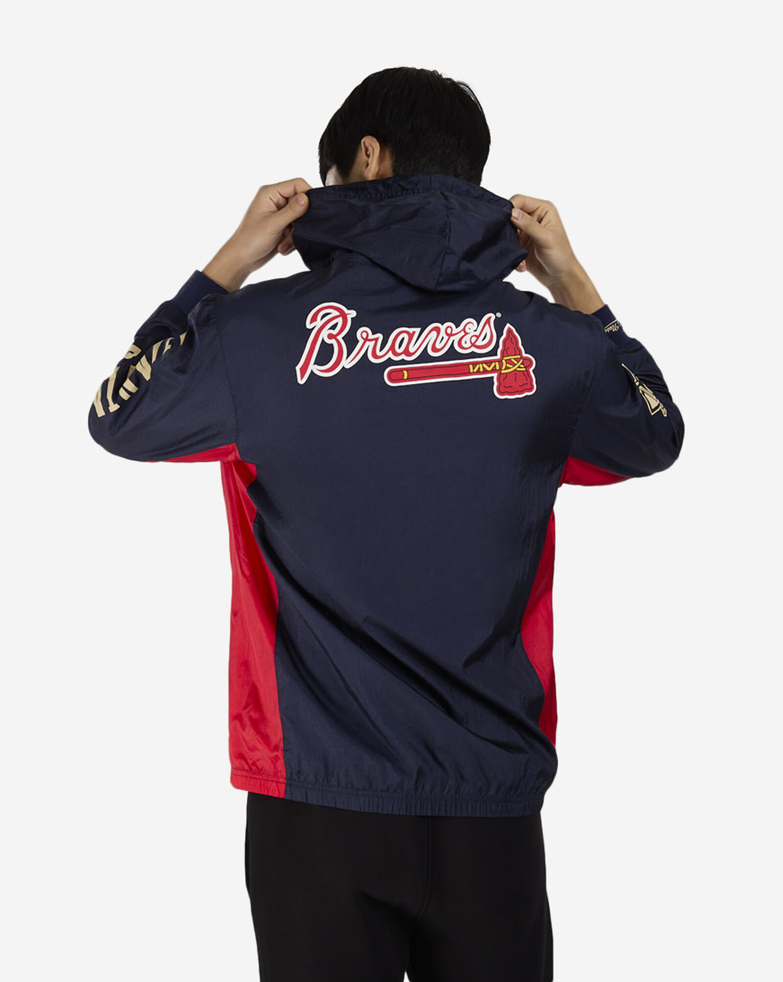 Shop Mitchell Ness Atlanta Braves Team OG 2.0 Logo Anorak Windbreaker