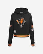 PRO STANDARD Baltimore Orioles Retro Classic Rib Fleece Cropped Pullover Hoodie LBOC314489-BOR Black 1