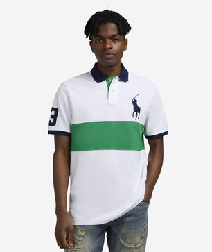 Custom Slim Fit Big Pony Mesh Polo Shirt
