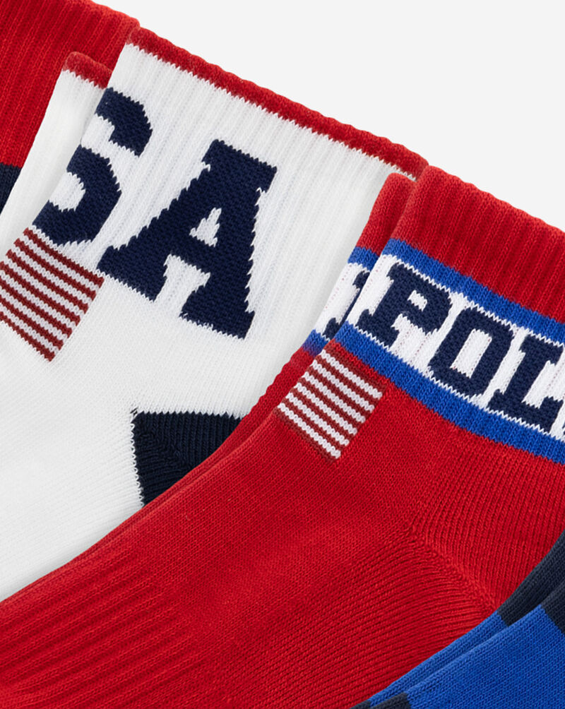 Polo Ralph Lauren 6Pk USA Stadium Quarter Socks (L) 824681PK3-499 Multi 2