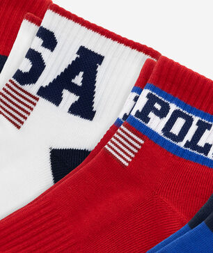 6Pk USA Stadium Quarter Socks (L)