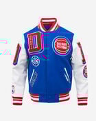 PRO STANDARD Detroit Pistons Mash Up Rib Wool Varsity Jacket BDP6515637-RYR Blue 1