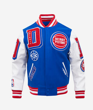 Detroit Pistons Mash Up Rib Wool Varsity Jacket