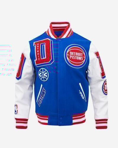 Detroit Pistons Mash Up Rib Wool Varsity Jacket