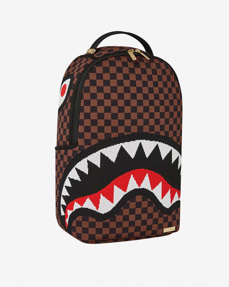 Sprayground Knit Shark In Paris 2.0 Backpack B6778 Brown 3