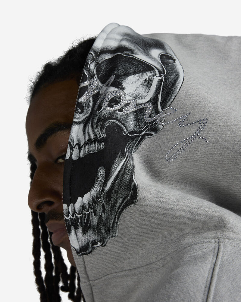 Hasta Muerte Skull Hoodie  T2SKULLHOODY-GRY Grey 3