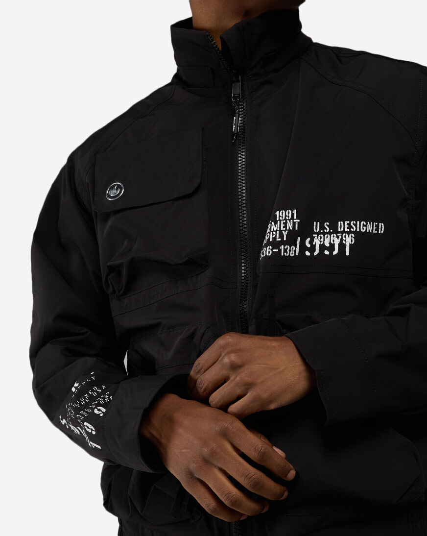 Shop Smoke Rise Utility Windbreaker Jacket WW26S482SN-BLK black