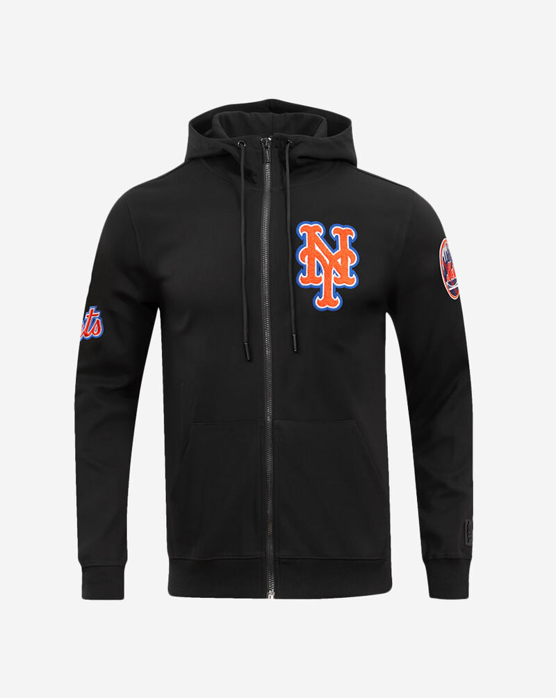 PRO STANDARD New York Mets Classic Chenille Double Knit Full-Zip Hoodie  LNM531928-BLK Black 1