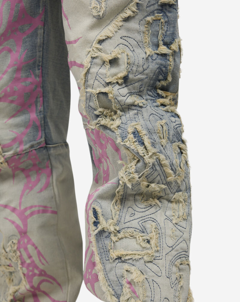 Smoke Rise Dystopia Flame Jean JP25126SN-BLU Blue 3