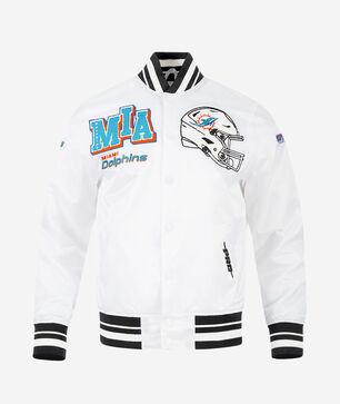 Miami Dolphins Mash Up Rib Satin Jacket