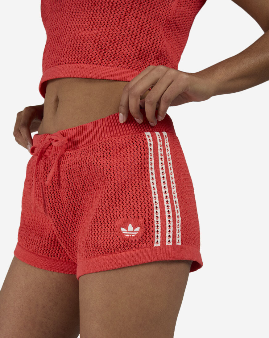 Shop adidas Knitted Crochet Shorts KC6479 red | SNIPES USA
