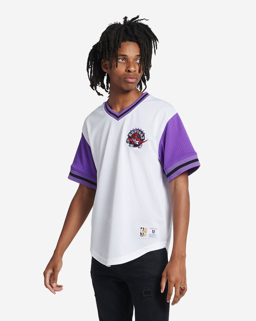 Shop Mitchell Ness Fashion Mesh Toronto Raptors V Neck Tee