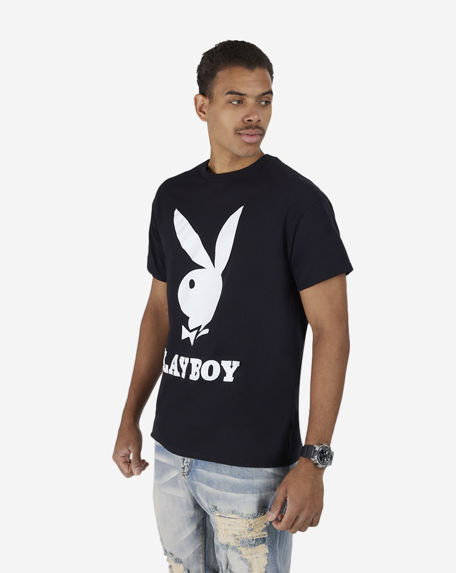 Shop Graphic Tees Playboy Logo Tee PBY129417 black SNIPES USA