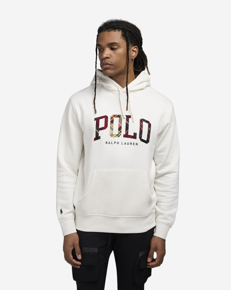 Polo Ralph Lauren Fleece Tartan Hoodie  710954245003-NEV White 1