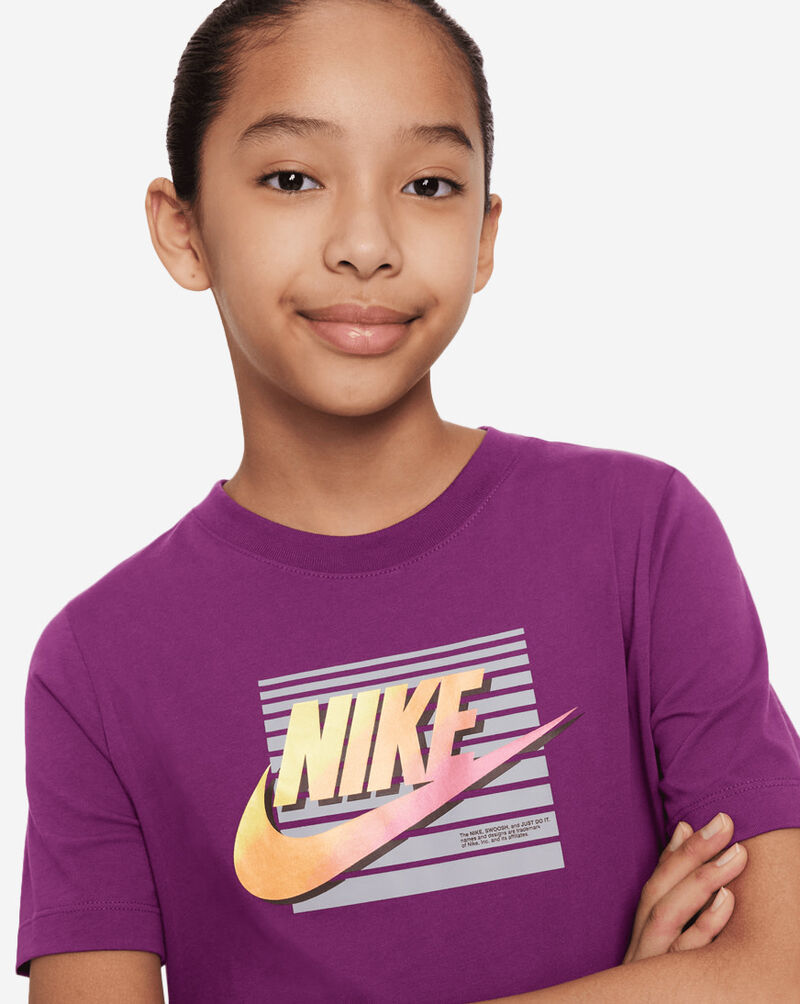 Nike Big Kids' NSW Futura Retro Tee FN9552-503 Purple 3