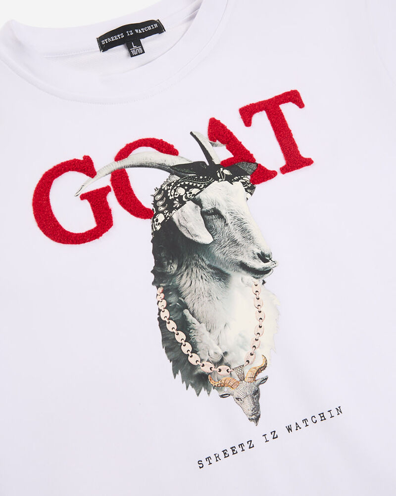 STREETZ IS WATCHIN Goat Bandana Tee  SIW5041BOYS-WHITE-RED White 2