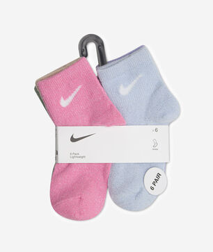 Little Kids' 6PK Lurex Quarter Socks (5-7)