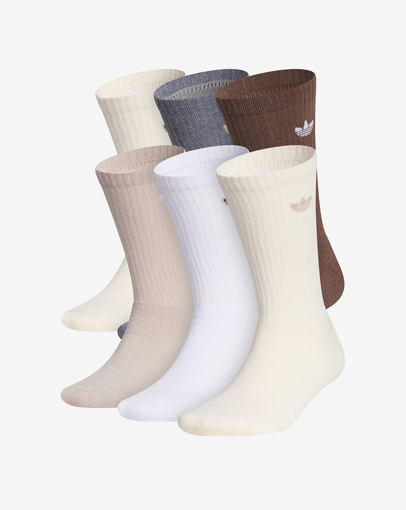 adidas Originals Trefoil 6PK Crew Socks (L) KK7935A Beige 1
