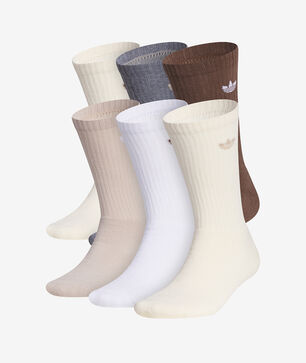 Originals Trefoil 6PK Crew Socks (L)