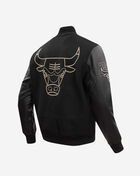 PRO STANDARD Black and Gold Chicago Bulls Varsity Jacket BCB6513716-JBK Black 3