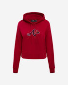 PRO STANDARD Atlanta Braves Classic Fleece Cropped Pull Over Hoodie  LABC34341-RED Red 1