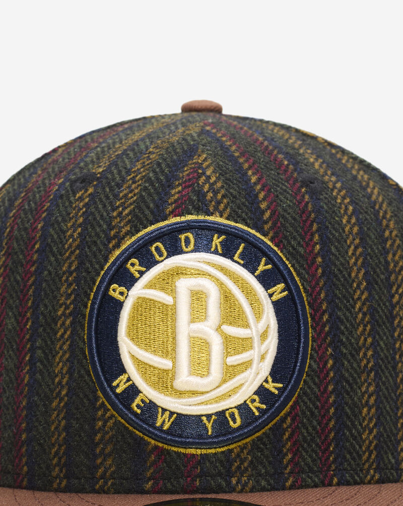 New Era 59Fifty Brooklyn Nets Herringbone 2-Tone Fitted Hat 60586712 Brown 2