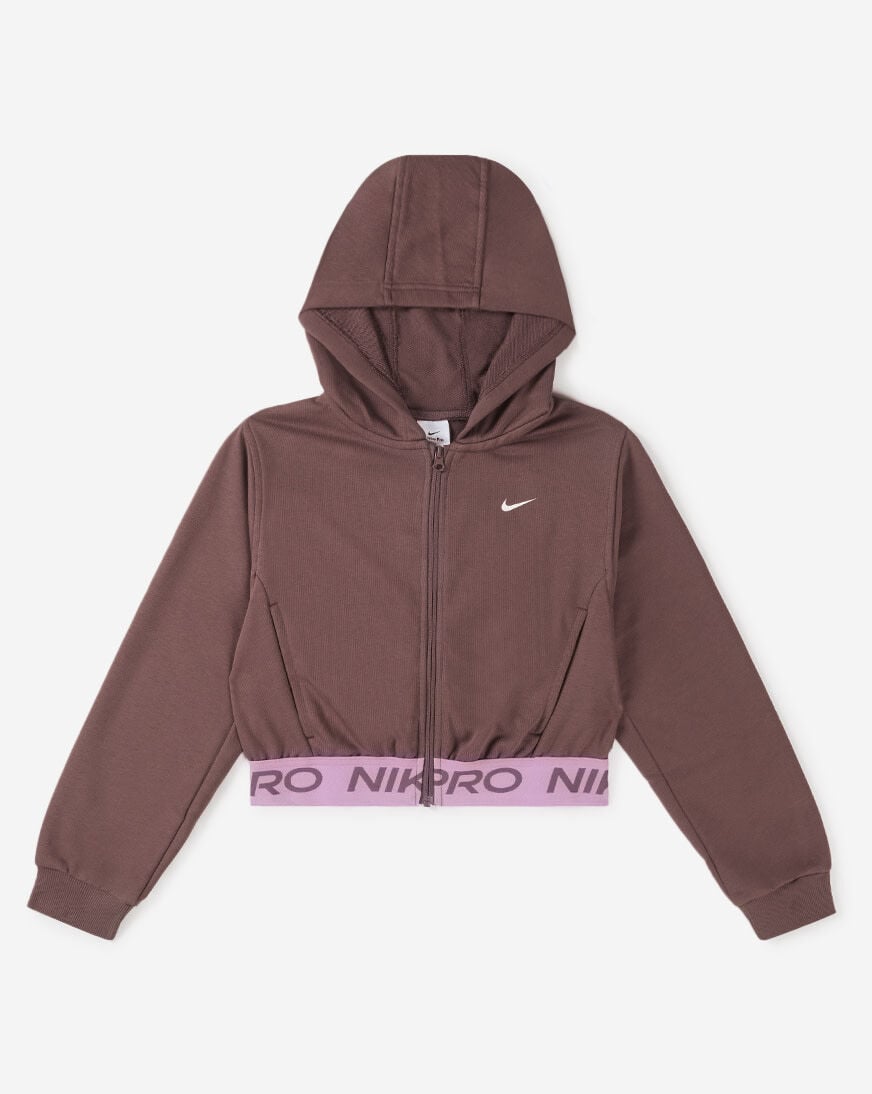 Shop Nike Big Kids' Pro Fleece Dri-FIT Full-Zip Hoodie HQ9312-502