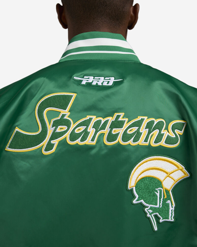 PRO STANDARD Norfolk State University Hoco Satin Jacket CNS671197-KGR Green 3