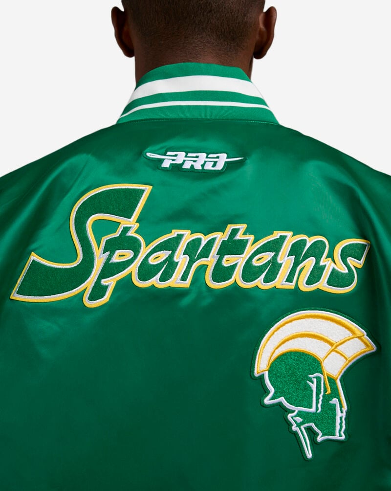 PRO STANDARD Norfolk State University Hoco Satin Jacket CNS671197-KGR Green 3