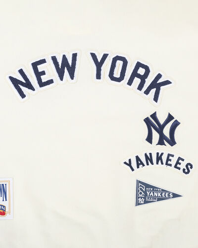 Big Girls' New York Yankees Retro Classic Rib Fleece Crewneck