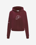 PRO STANDARD Philadelphia Phillies Classic Fleece Cropped Pull Over Hoodie LPHC34590-WNE Red 1