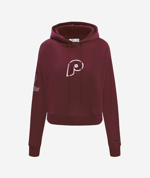 Philadelphia Phillies Classic Fleece Cropped Pull Over Hoodie
