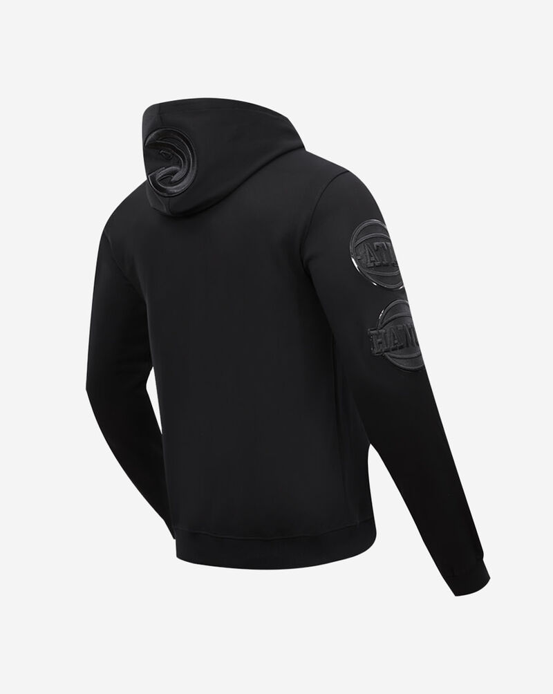 PRO STANDARD Atlanta Hawks Triple Black Double Knit Pull Over Hoodie BAH554594-3BK Black 3