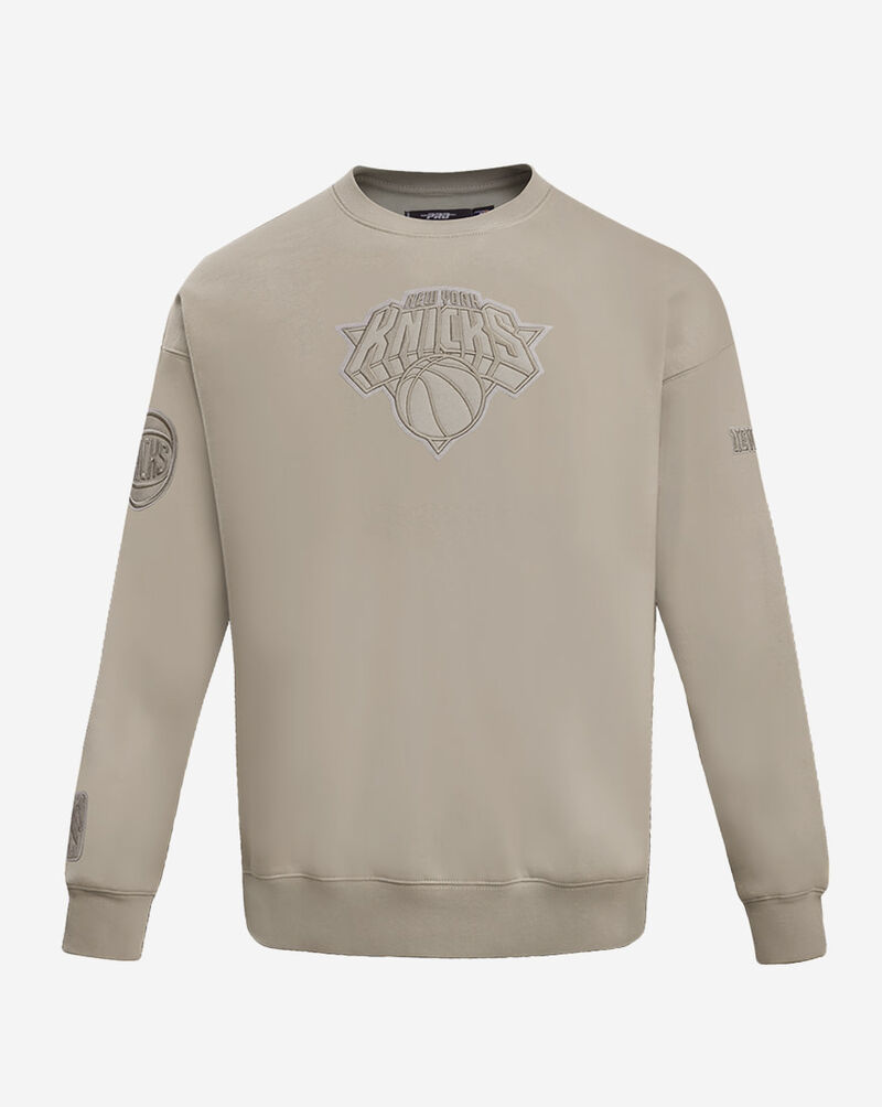 PRO STANDARD New York Knicks Neutral Drop Shoulder Fleece Crewneck BNK558145-TAU Beige 1