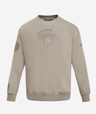 New York Knicks Neutral Drop Shoulder Fleece Crewneck