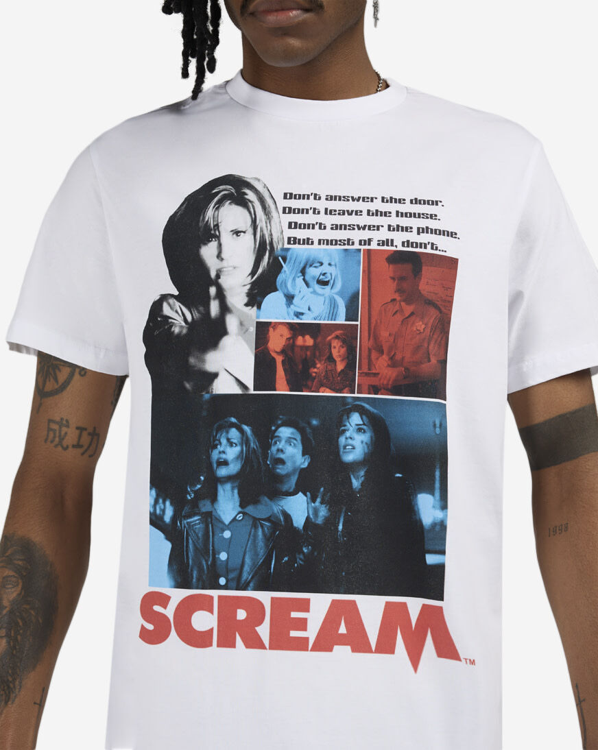 Shop Graphic Tees Scream Halloween Tee MCUS202-US-00220 white