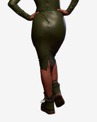 adidas IVY PARK Faux Leather Skirt HC5995 Green 3