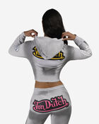 Von Dutch VON DUTCH-W-APP-FULL-ZIP-FLEECE-CORSET-HOODIE VND2B0091SN Grey 2