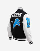 PRO STANDARD Detroit Lions Mashup Rib Wool Varsity Jacket  FDL6410475-BLW Black 3