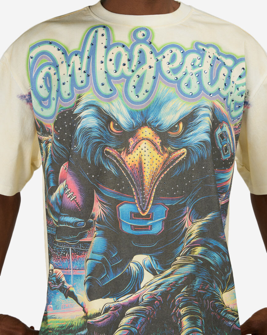 Shop Majestik End Zone Eagle Tee TE26214-EGG cream | SNIPES USA