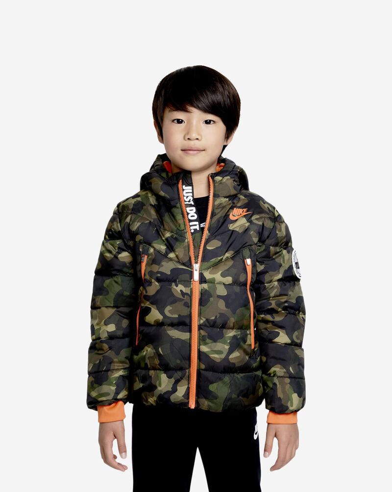 Nike Little Kids' Windrunner Puffer Jacket 86H860-A38 Camo 1