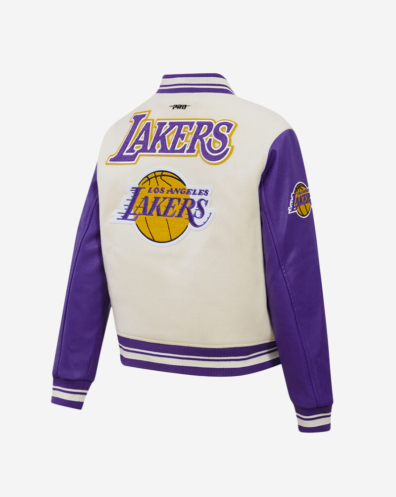 PRO STANDARD Los Angeles Lakers Retro Classic Rib Wool Varsity Jacket BLLH56220-EPU cream 3