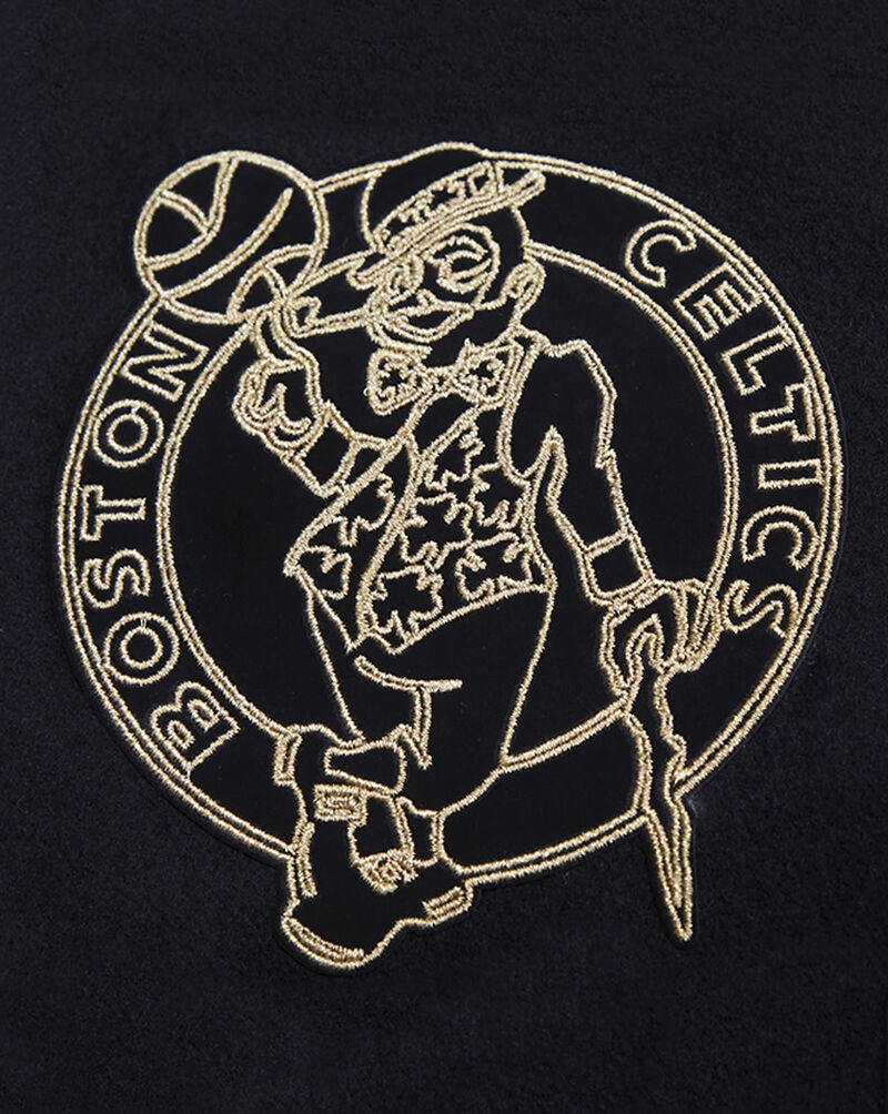 PRO STANDARD Black and Gold Boston Celtics Varsity Jacket BBC6513722-JBK Black 3