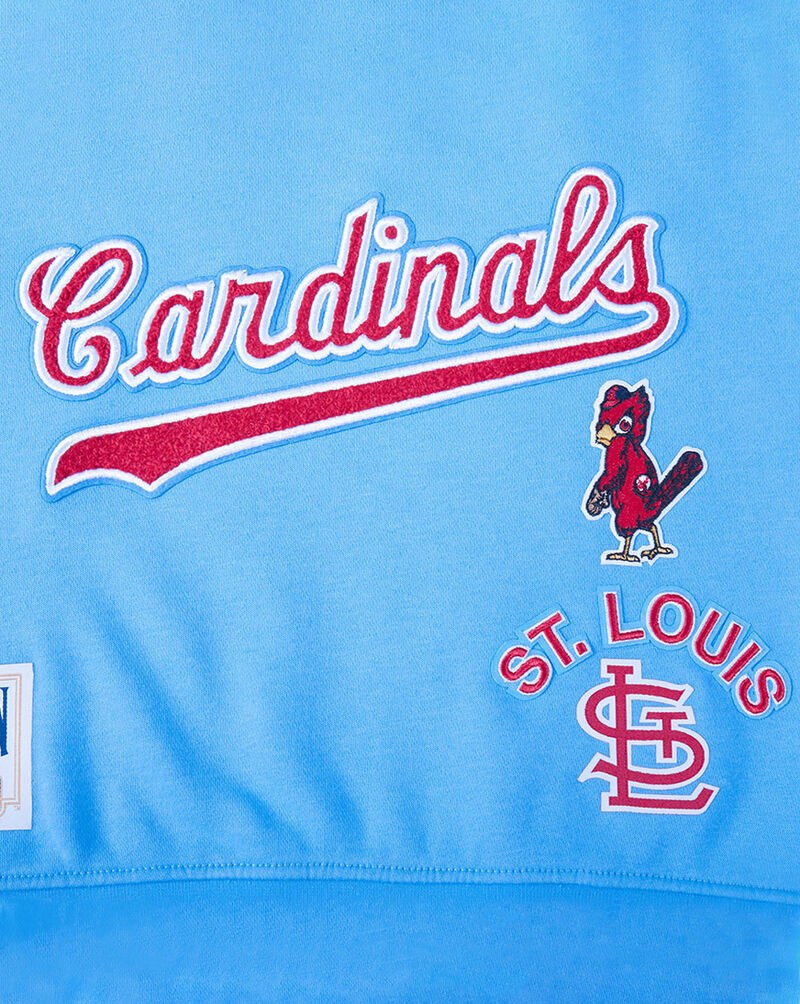 PRO STANDARD Big Girls' St. Louis Cardinals Retro Classic Rib Fleece Crewneck LSCBC315120-UNI Blue 2