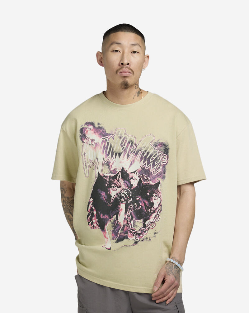 Forgotten Faces wolfs tee FOFUS111-00208 Beige 1